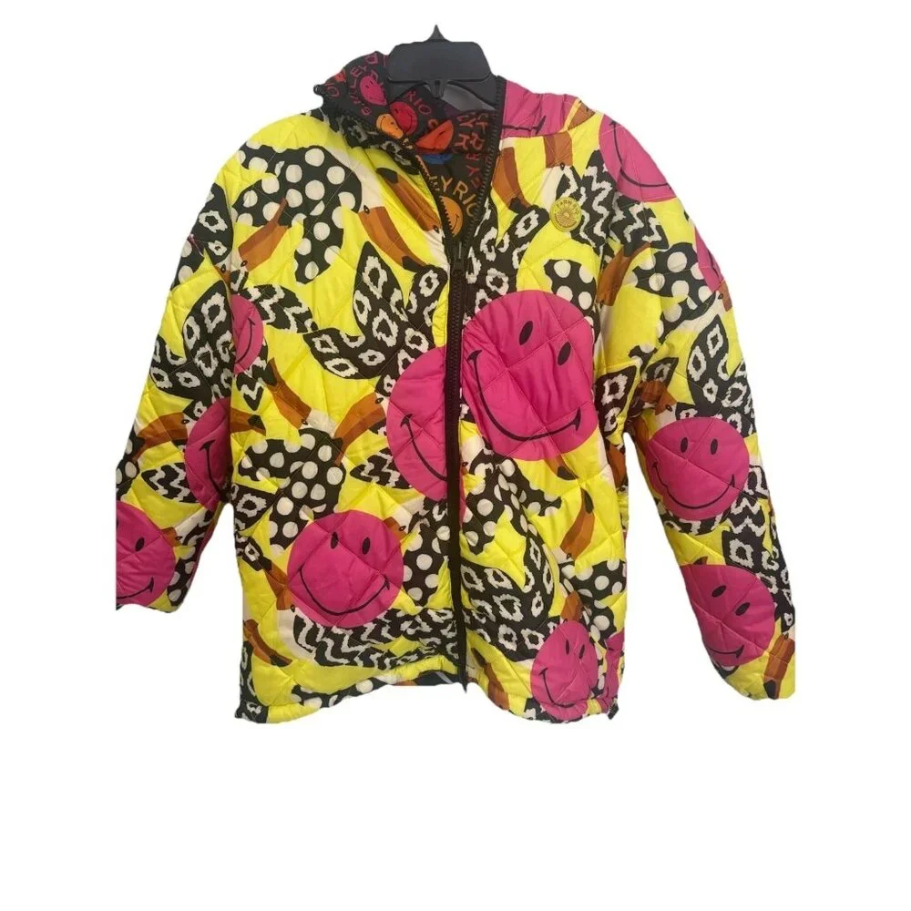 NWT Farm Rio Smiley World Toucans Reversible Puffy Jacket $350 MSRP - Picture 4 of 5